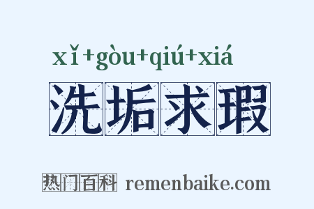 洗垢求瑕是什么意思的图片